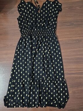 Grace Karin Black Dress with Gold Dot Accents
